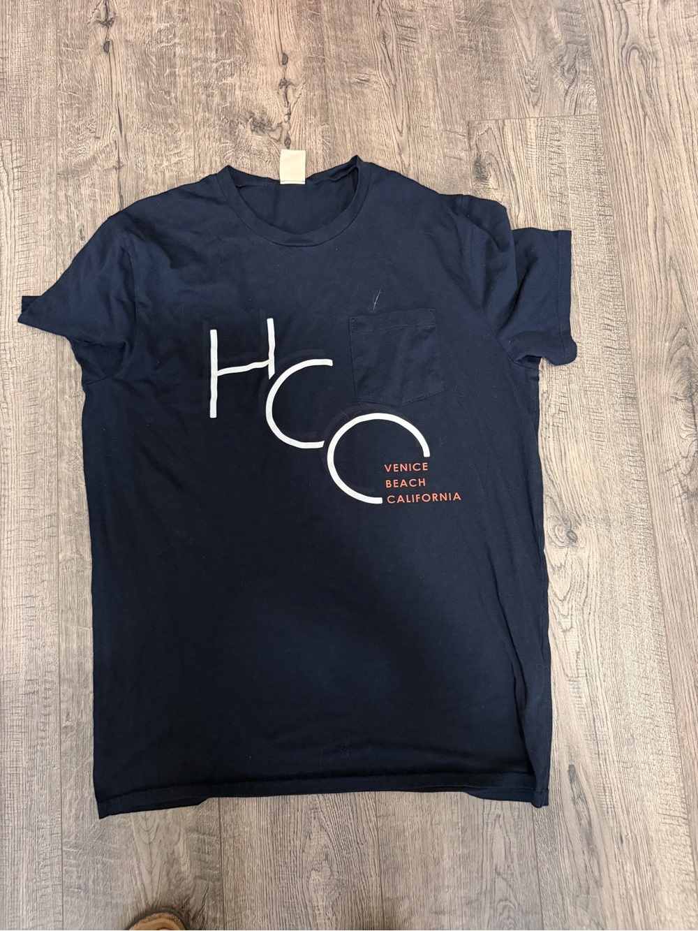 Hollister Navy Graphic Pocket Short Sleeve Tee